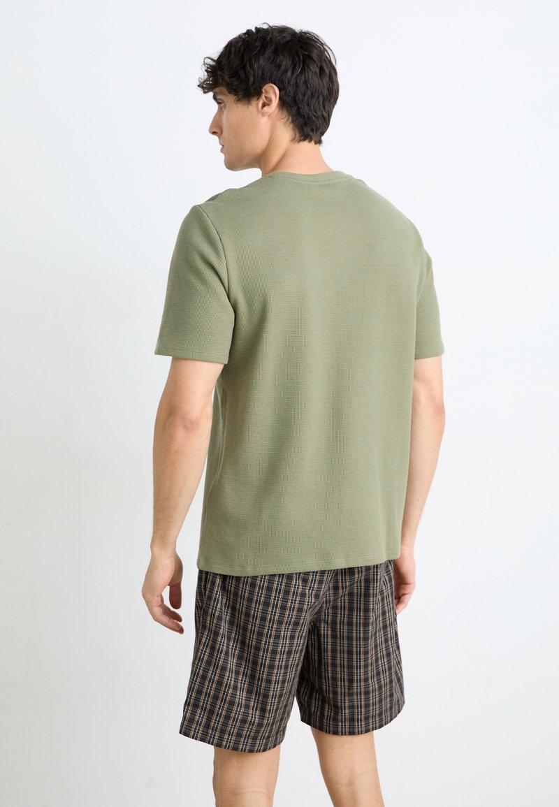 BOSS Waffle Shorts – Pantaloncini Pigiama Uomo In Misto Cotone, Con Coulisse E Logo Ricamato