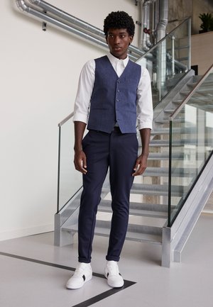 JPRLINEN WAISTCOAT - Vesta - dark navy