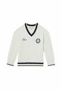 Reiss REISS SMILEYWORLD | REISS CABLE-KNIT JUMPER UNISEX FIT - Pulóver - off white
