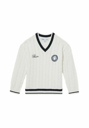 REISS SMILEYWORLD | REISS CABLE-KNIT JUMPER UNISEX FIT - Striktrøje - off white