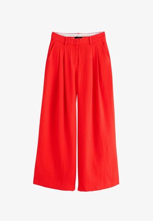 Next, PETITE FIT - CRINKLE PALAZZO TROUSERS . - Trousers - red