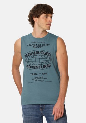 Street One MEN TANK TOP MIT RUNDHALS UND FOTOPRINT - Débardeur - lake blue