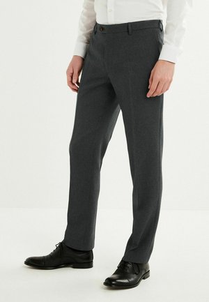 SLIM FIT PUPPYTOOTH FABRIC - Pantalón de traje - charcoal grey