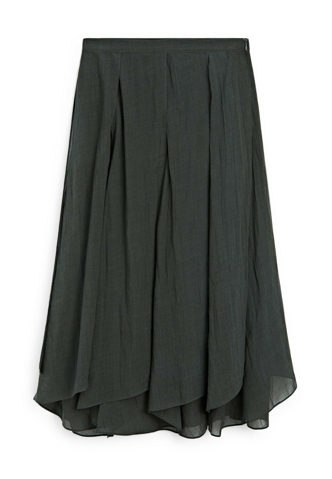★Massimo Dutti★ Contrast pleated long one-piece Contrast pleated long dress · White · Caps And Hats