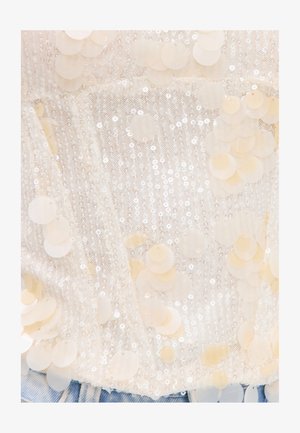 LOAVIES, BORN TO DAZZLE - Débardeur - offwhite sequins