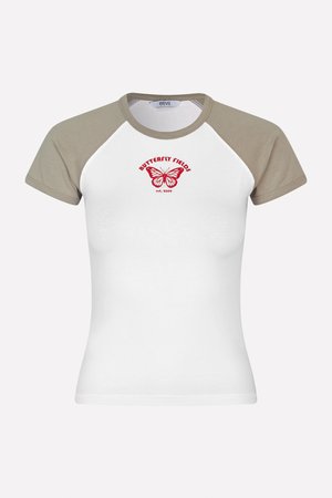 Envii, ENMOLLY SS RAGLAN TEE 7143 - Majica kratkih rukava s printom - white