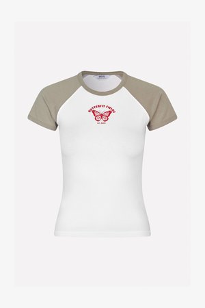Envii, ENMOLLY SS RAGLAN TEE 7143 - Majica kratkih rukava s printom - white