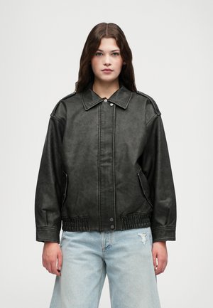 CLASSIC DISTRESSED  - Bomber Jacket - black