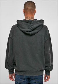 Urban Classics SMALL EMBROIDERY - Felpa con cappuccio - black