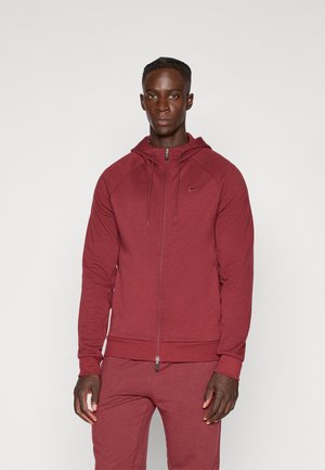 PRIMARY HOODIE - Sweatjacke - dark team red
