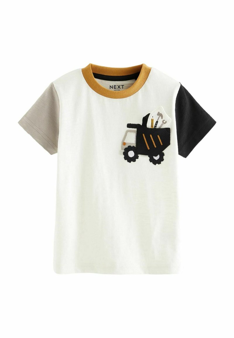 Next SHORT SLEEVE POCKET - Triko s potiskem - white