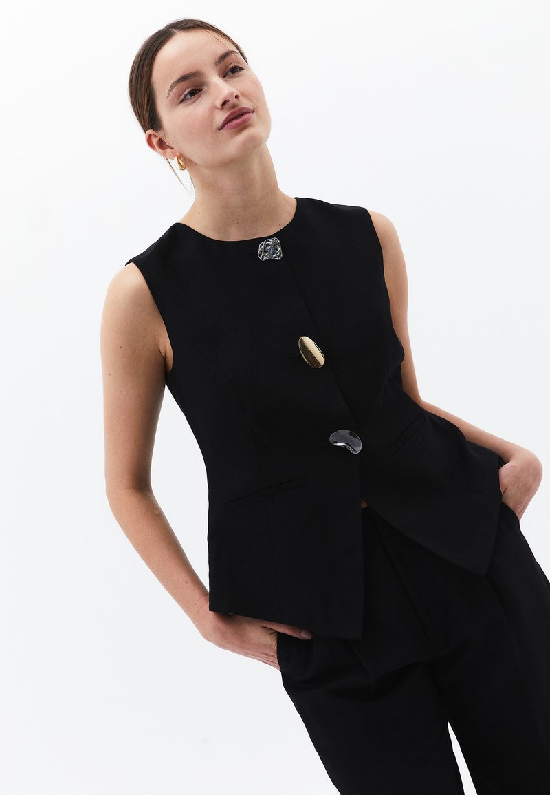 OXXO BLENDED BUTTON DETAILED - Smanicato - black
