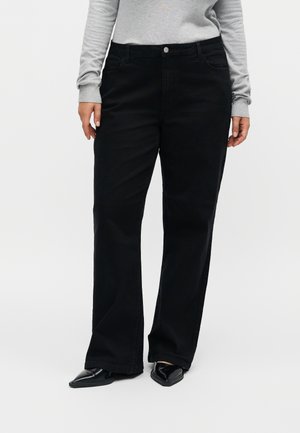 Vero Moda Curve, VCMTHEA WIDE MIX - Дънки с широк крачол - black denim