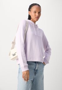 Marc O'Polo LONG SLEEVE HOODED LOGO PRINT - Felpa - faded lilac
