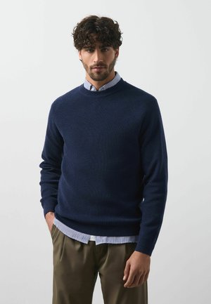 Next, REGULAR FIT - ESSENTIAL TEXTURED KNITTED JUMPER - Jumper - navy blue