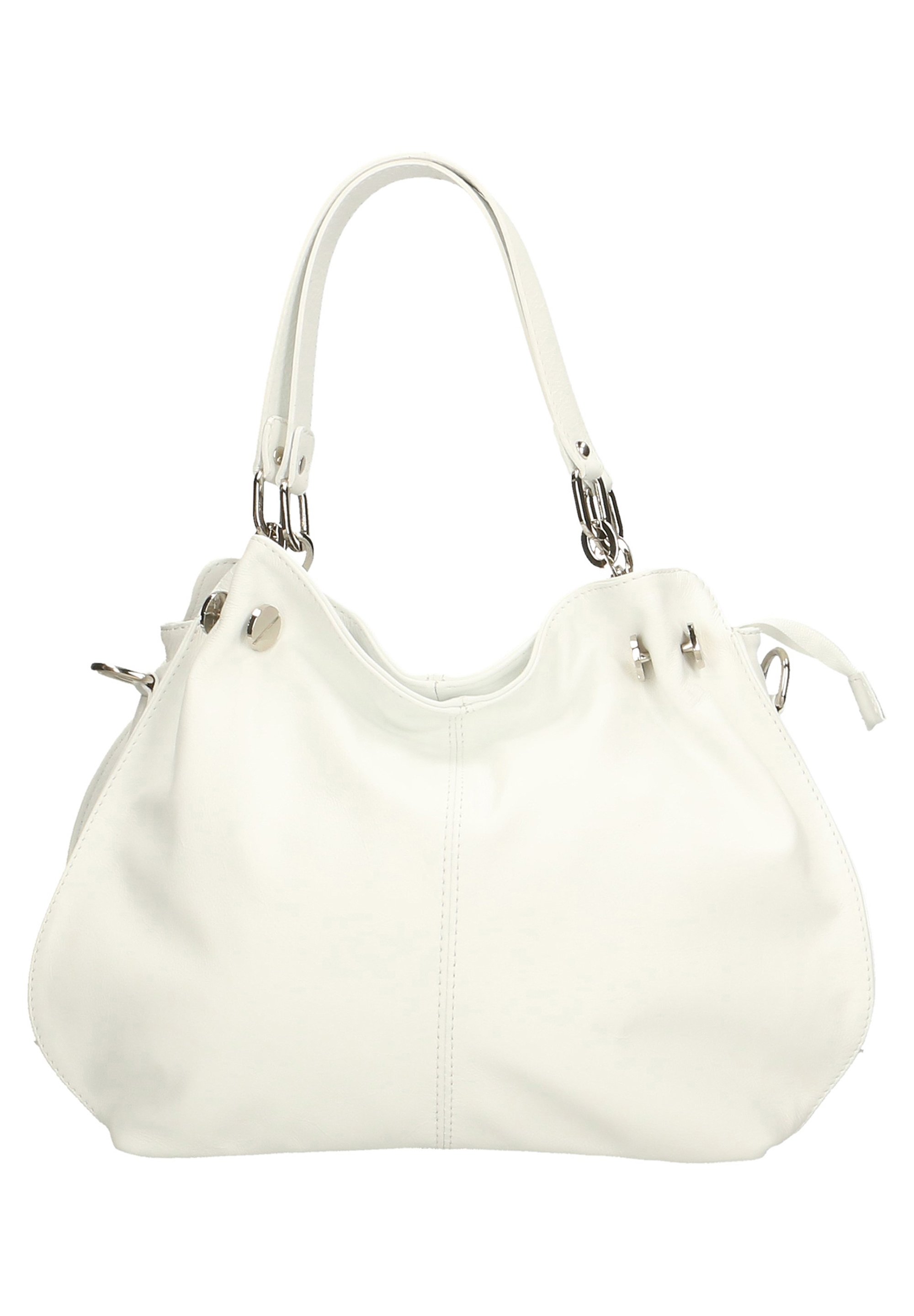 Borsa A Mano Chicca In Pelle Trama Dollaro - Taglia Media 29x20x13 Cm, Con Tracolla Removibile, Doppio Scomparto Interno, Made In Italy