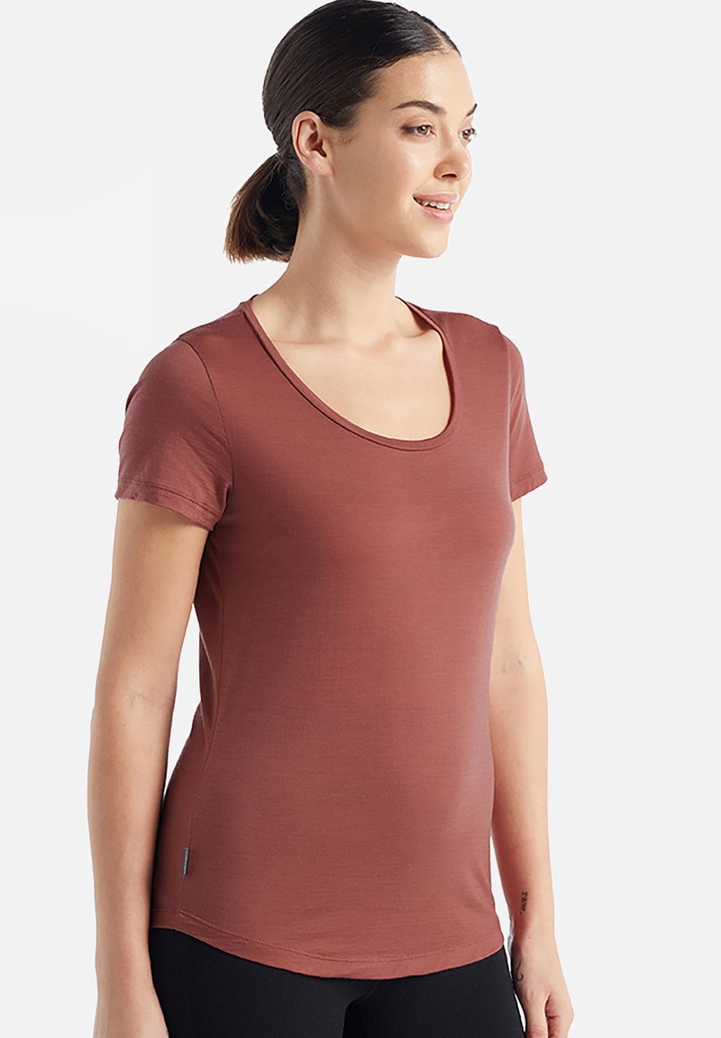 Damen Sportbekleidung | Icebreaker W SPHERE II SS TEE T-Shirt basic grape/braun - SP39310 Damen Sportbekleidung | Icebreaker W SPHERE II SS TEE T-Shirt basic grape/braun - SP39310