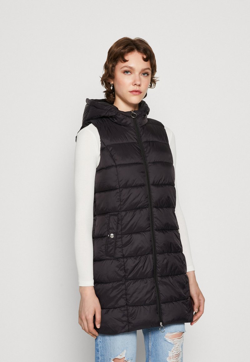 JDY JDYZULU LONG HOOD NEW - Veste sans manches - black