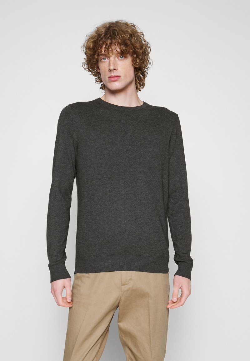 Jack Jones EEMIL CREW NECK NOOS Trui Dark Grey Melange jack-jones-eemil-crew-neck-noos-trui-dark-grey-melange