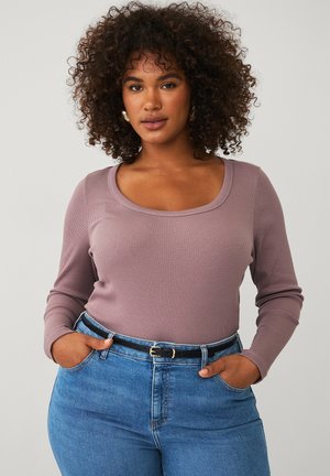 Ellos Plus collection OBERTEIL MIT LANGEN ÄRMELN. - Langærmet T-shirt - dunkelviolett