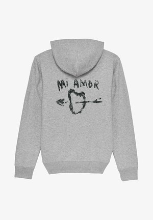 MI AMOR BACK UNISEX - Hoodie - mottled grey