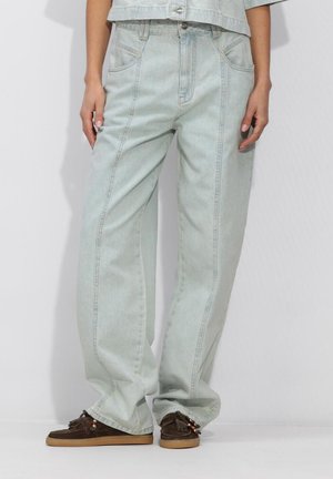 BLAIR - Wide leg - bleached denim