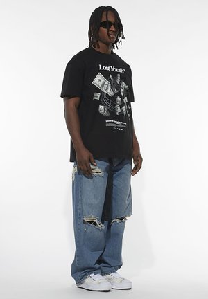Lost Youth TEE MONEY  - Printtipaita - black