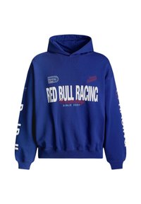 Μπλε φούτερ με κουκούλα με εκτύπωση "RED BULL RACING" και "Competing since 2004" στο μπροστινό μέρος και λευκό κείμενο στα μανίκια.