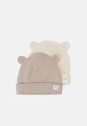 BEANIES WITH EARS 2 PACK UNISEX - Muts - beige