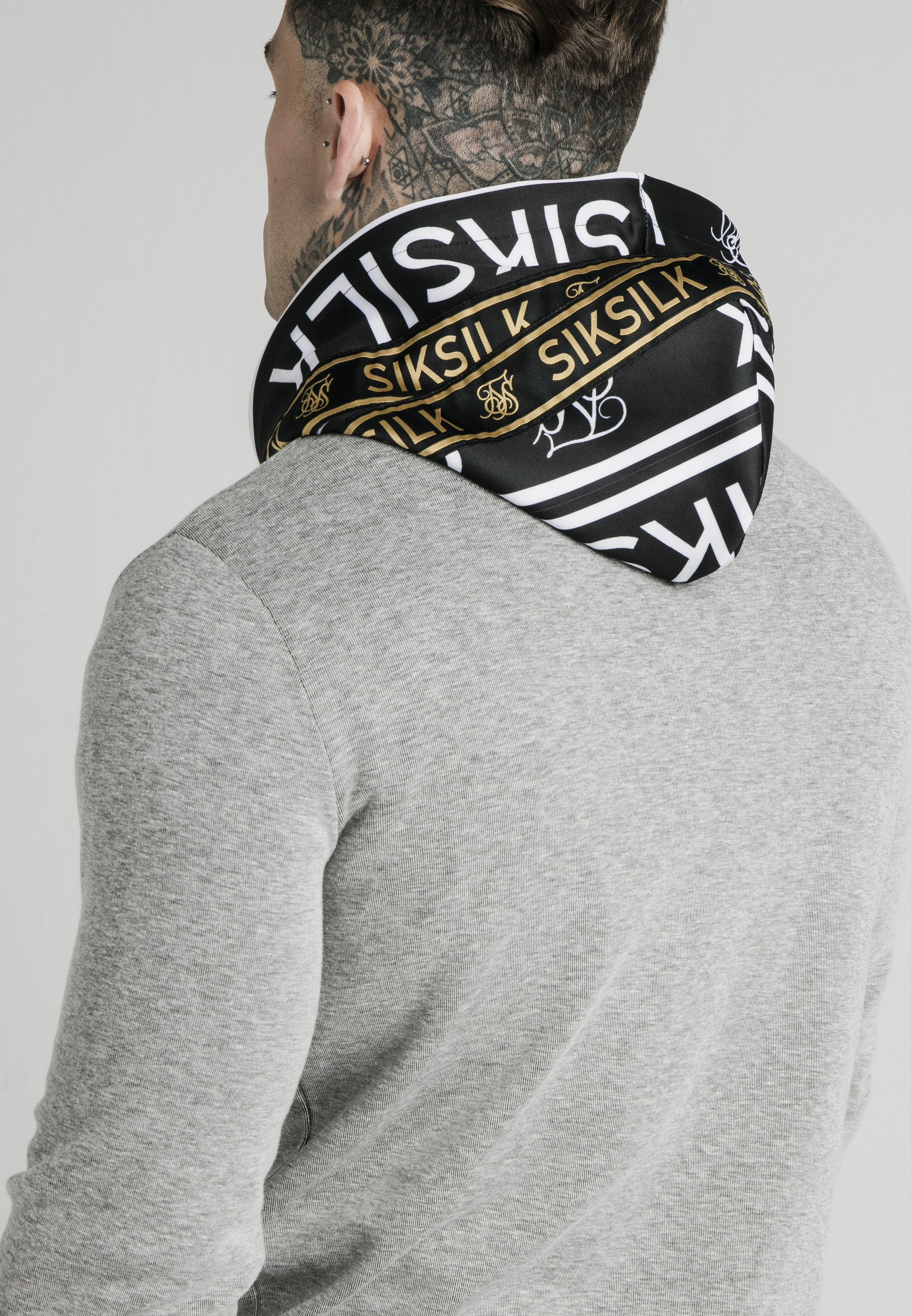 MUSCLE FIT OVERHEAD HOODIE Luvtröja grey marl MUSCLE FIT OVERHEAD HOODIE Luvtröja grey marl