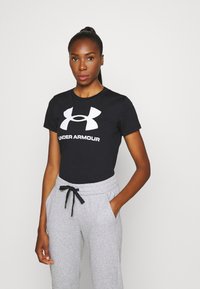 Under Armour - STYLE LOGO  - T-Shirt sport - black Immagine in miniatura 1