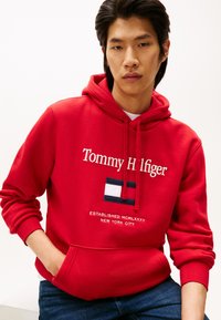 Tommy Hilfiger EMBRO FLAG - Sweatshirt - medium red