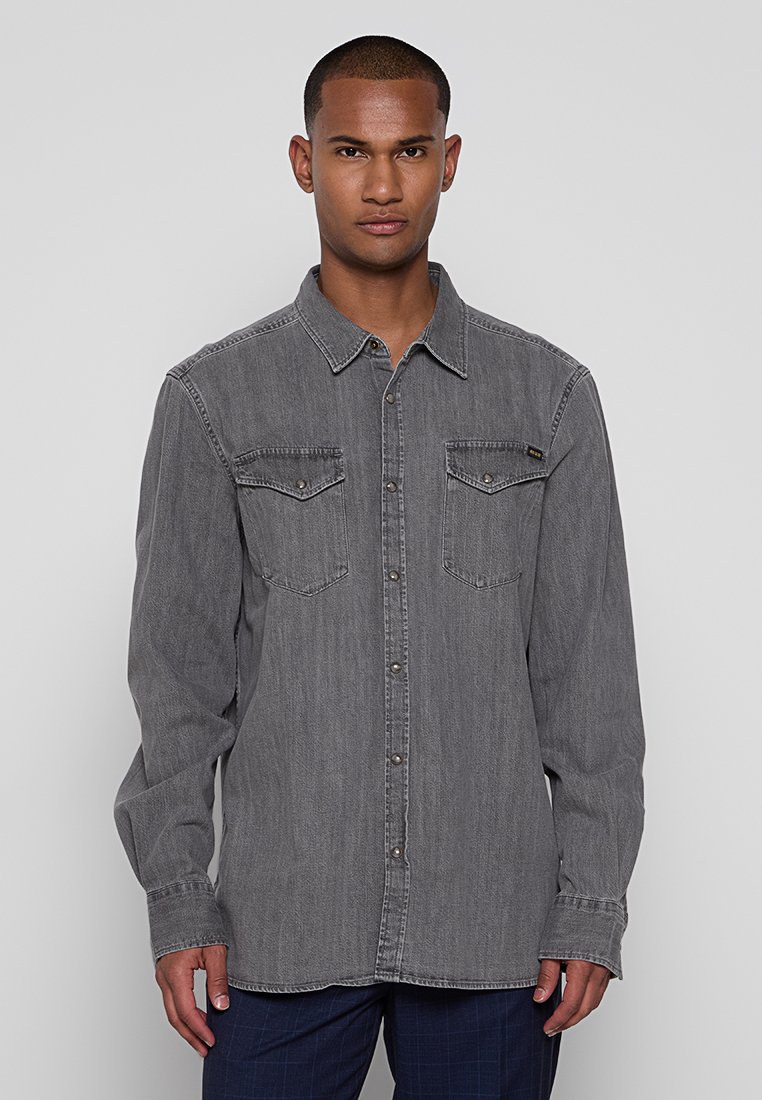 mustang Overhemd donkergrijs