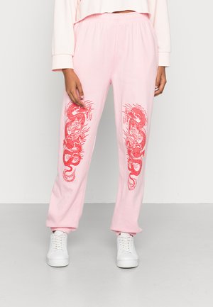DRAGON JOGGERS - Teplákové kalhoty - pink