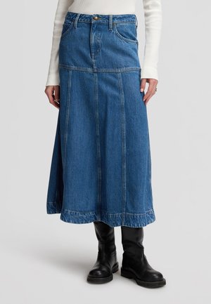 Lee SEAMED MIDI SKIRT - Jeansrok - torrential