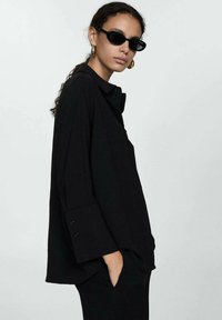 Mango Button-down blouse - black