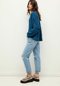 Next LONG SLEEVE SEAM DETAIL TEXTURE STANDARD - Maglione - teal blue