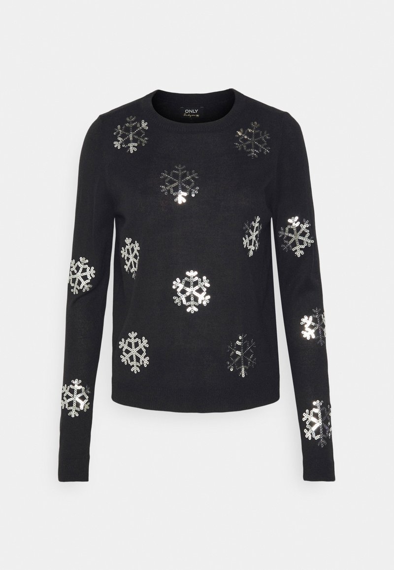 ONLY ONLXMAS SNOWFLAKE - Pullover - black/noir - ZALANDO.FR