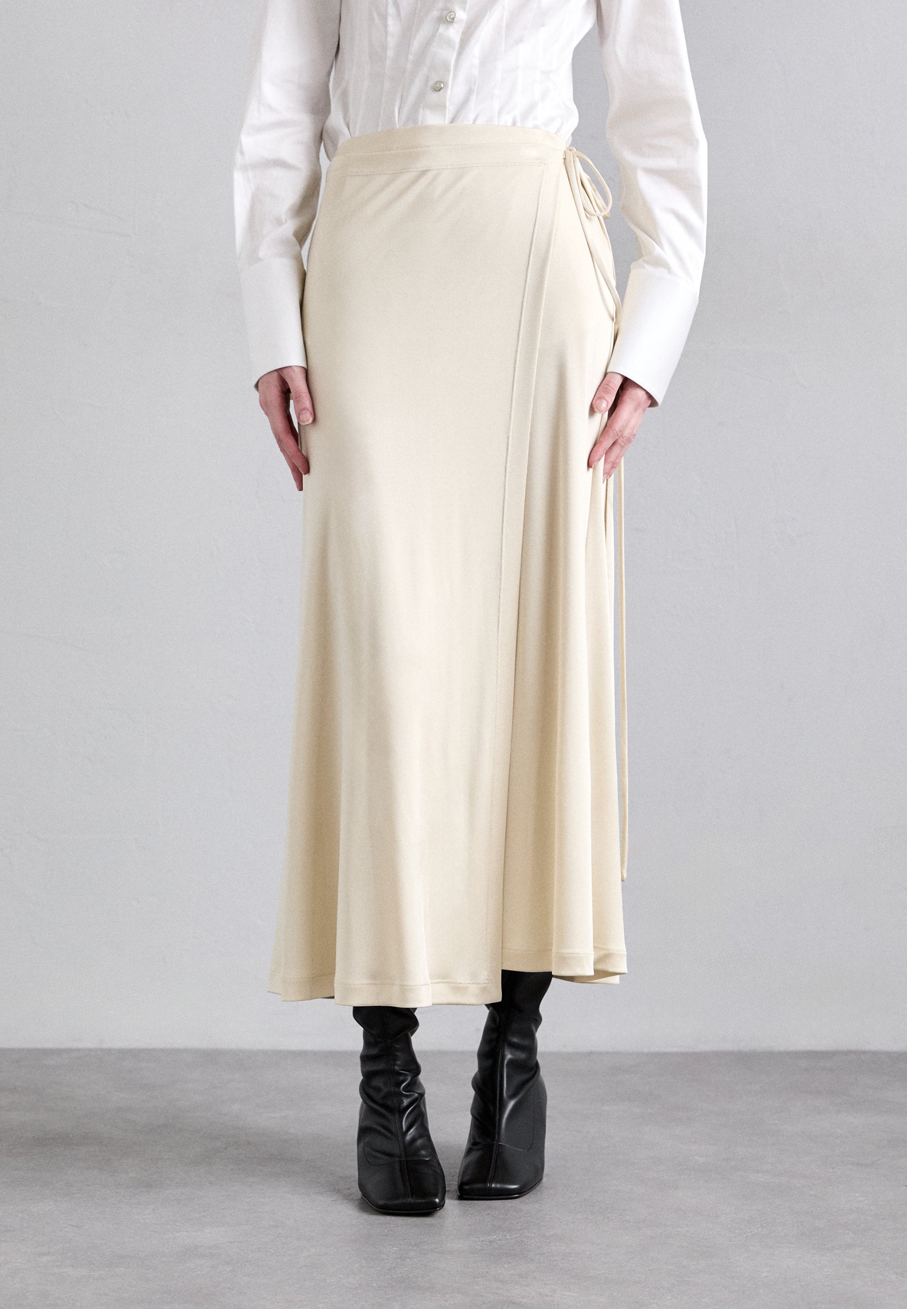 Helmut Lang FLUID WRAP SKIRT - Wrap skirt - warm sand/sand - Zalando