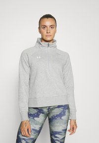 Under Armour - RIVAL - Sweatshirt - mod gray light heathe/white Miniaturebillede 1