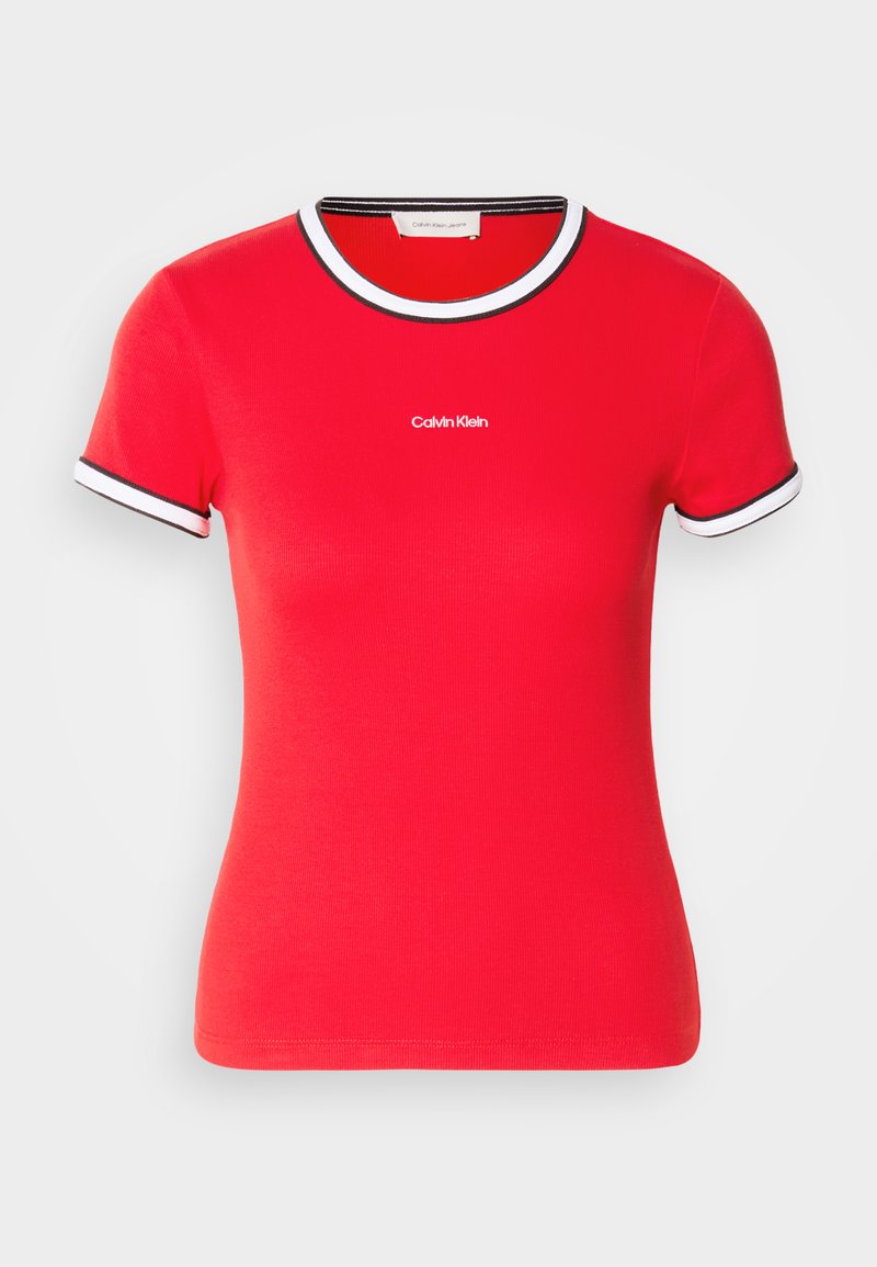 Calvin Klein Jeans T-shirt basic rood Calvin Klein Jeans T-shirt basic rood