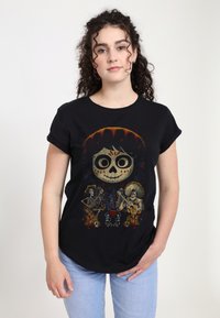 Henry Tiger COCO POSTER - Triko s potiskem - black