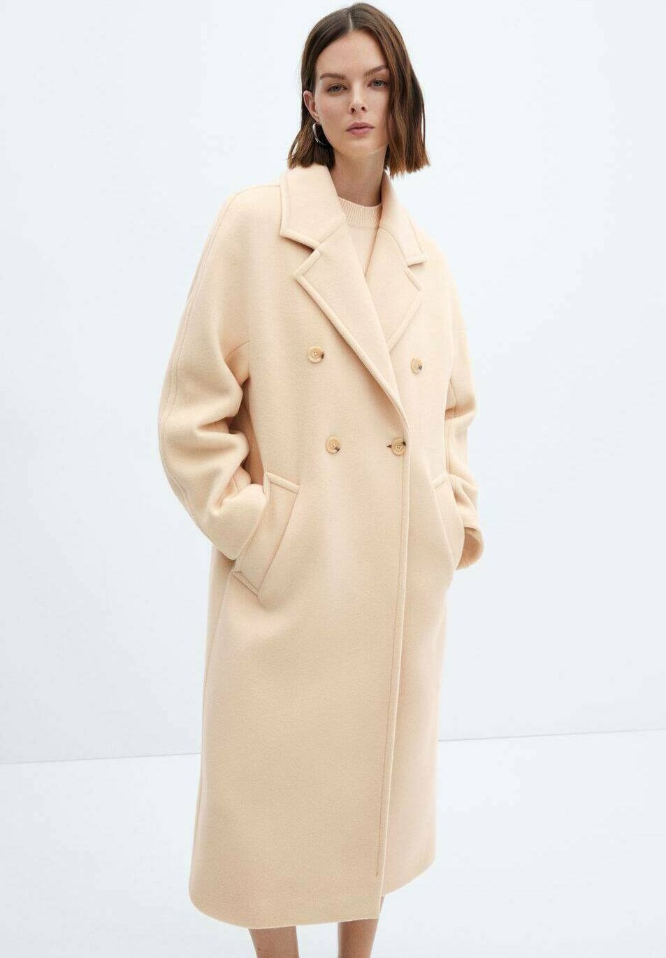 Mango LOVE - Klassischer Mantel - ecru/offwhite - Zalando.de