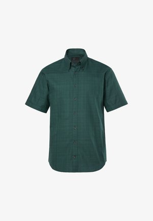 JP1880, HALF-SLEEVE BUTTON-DOWN COLLAR MODERN FIT PLAID SHIRT UP TO SIZE 8 XL - Overhemd - midnight green