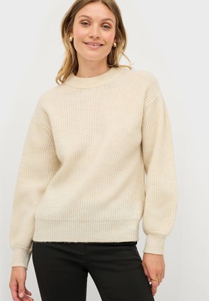 Strickpullover - cremeweiß