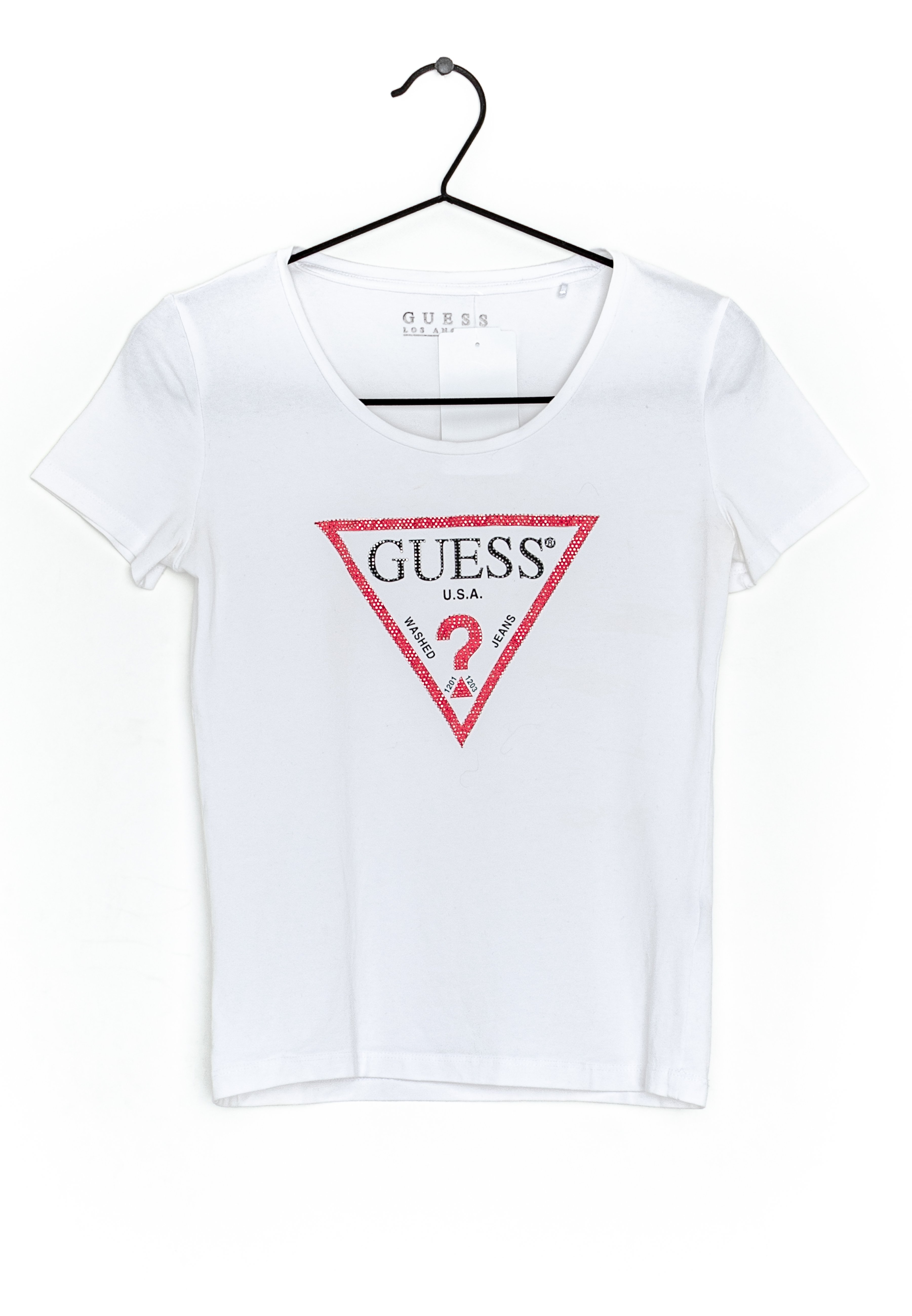 Guess T-shirt med print - white/vit 