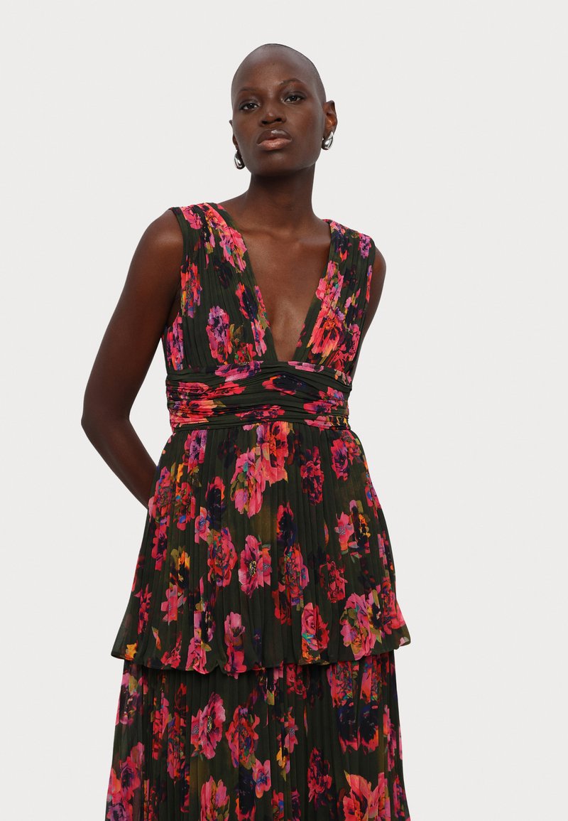 AMUR FLUER DEEP PLEATED GOWN - Occasion wear - earthy garden/multi-coloured  - Zalando.ie