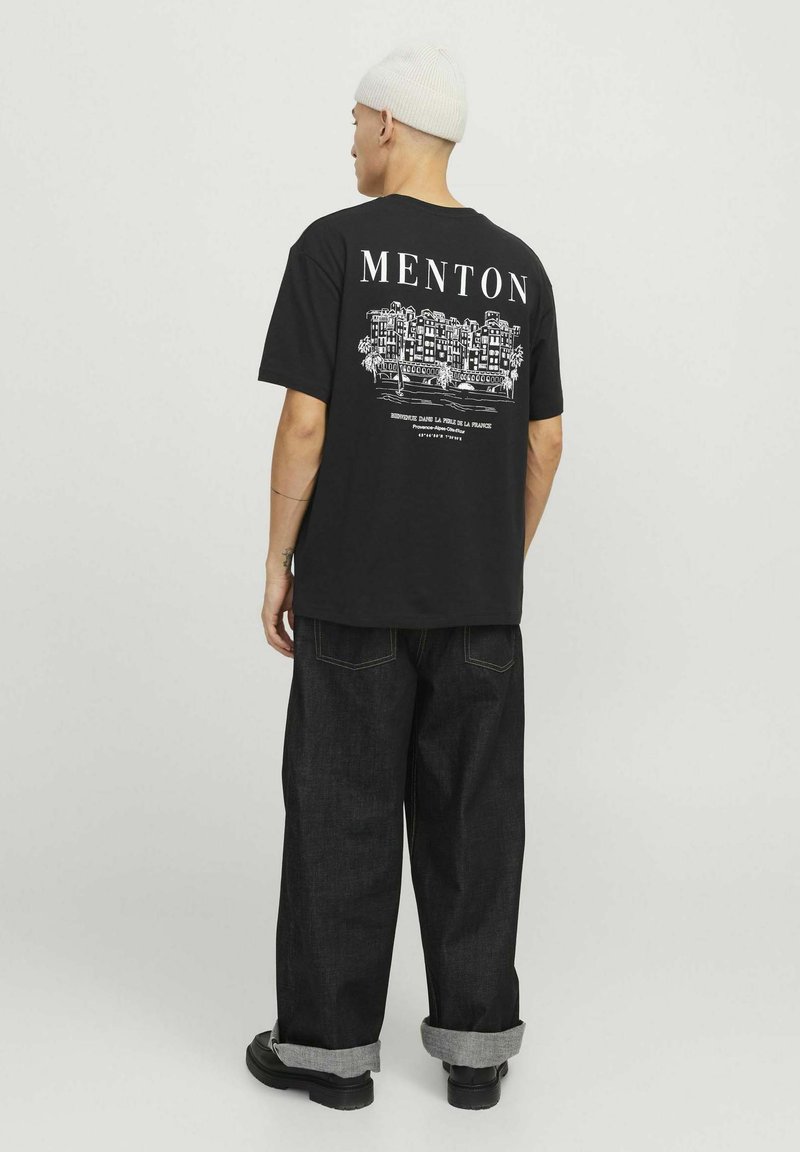 Jack & Jones RUNDHALSAUSSCHNITT - Apdrukāts T-krekls - black