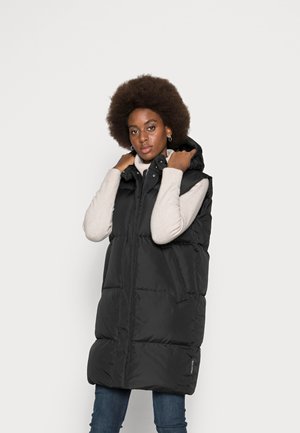 PUFFER LONG REAL FIX WELT POCKETS DRAWSTRING - Vesta - black