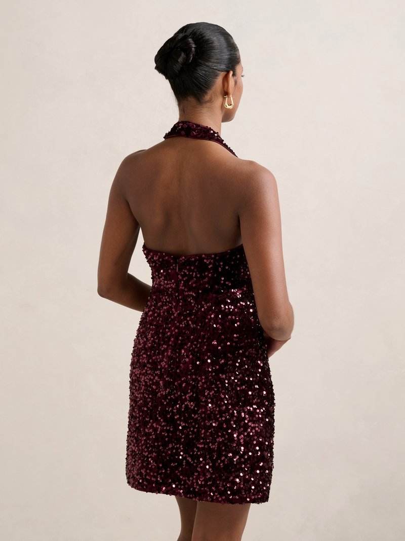 slim fit dress slacks Miss Me Sequin Mini Dress | Silver | Womens main image 0